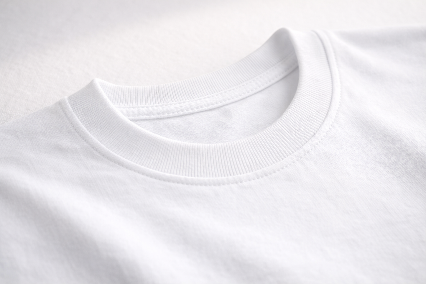Image 2: 220 GSM white oversized engineered cotton fabric closeup — THE OUR STORE